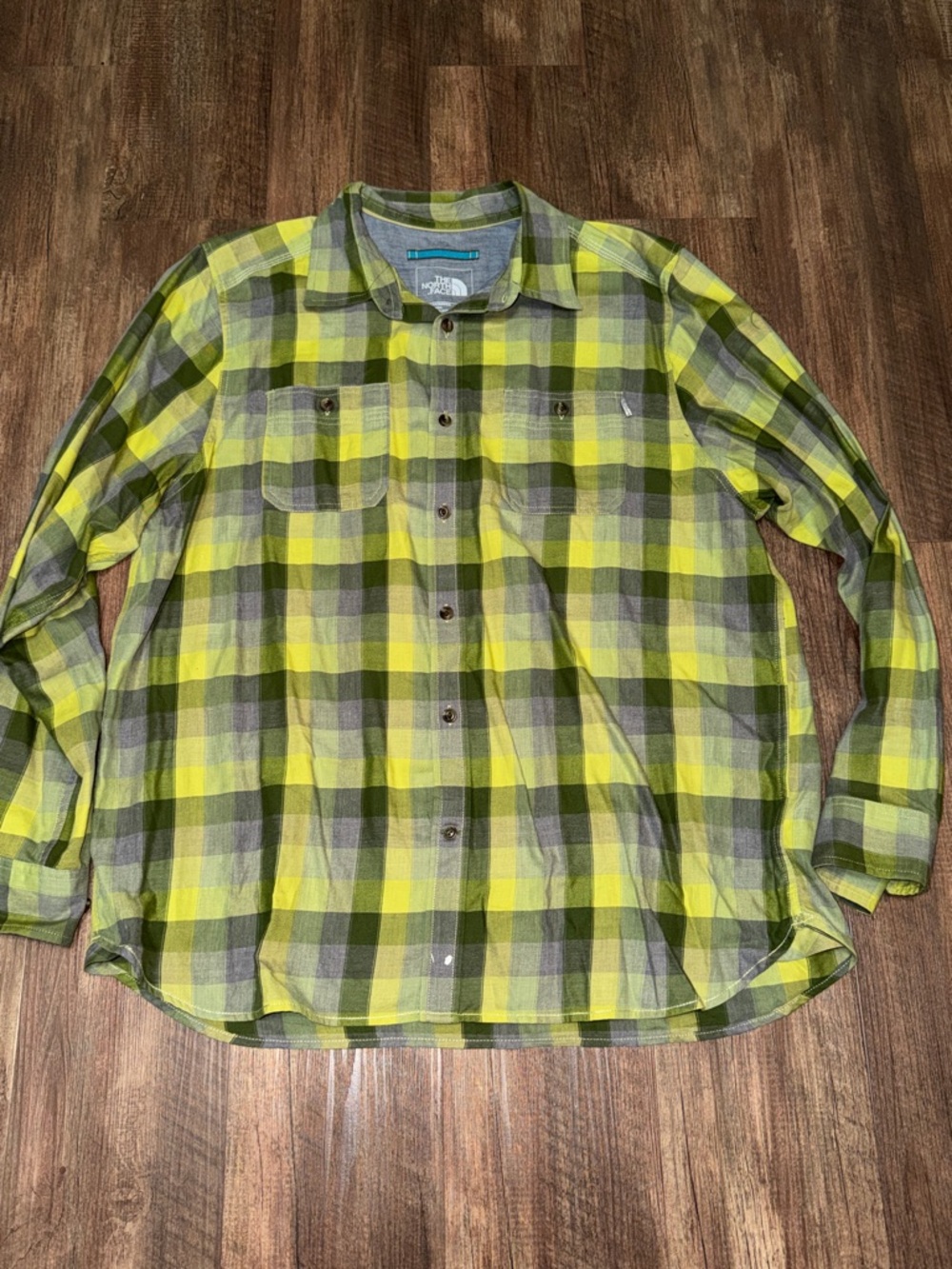 North Face Mens Plaid Long Sleeve Shirt XL